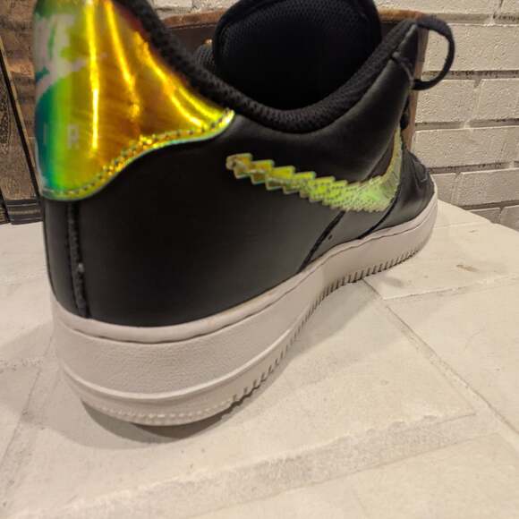 Nike Air Force 1 '07 LV8 Low Black Iridescent Pixel CV1699-002 - Picture 8 of 16